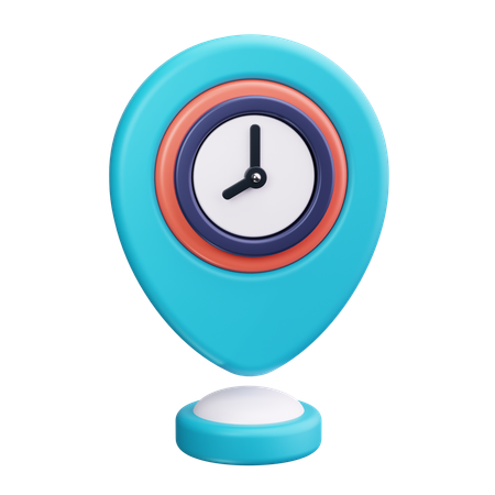 Location Time  3D Icon