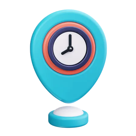 Location Time  3D Icon