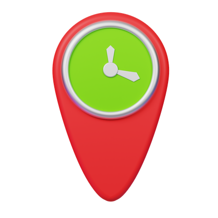 Location Time  3D Icon