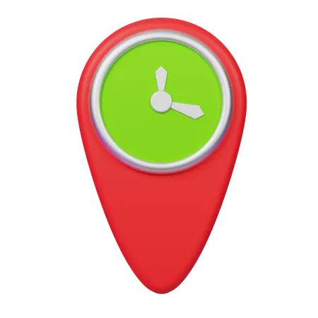 Location Time  3D Icon
