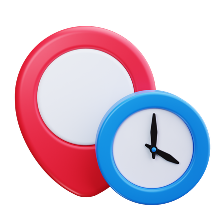 Location Time  3D Icon