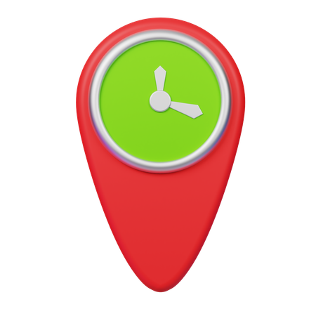 Location Time  3D Icon
