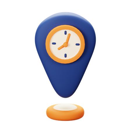 Location Time  3D Icon