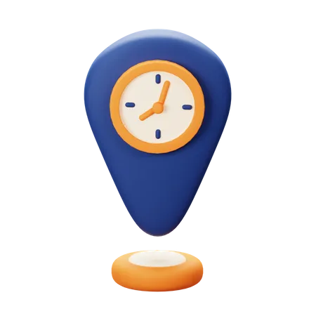 Location Time  3D Icon