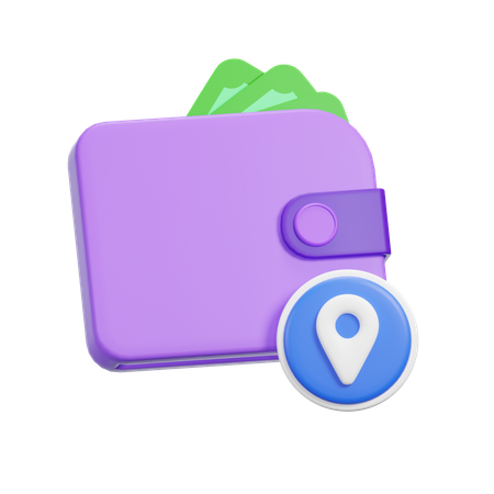 Location Wallet  3D Icon