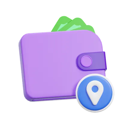 Location Wallet  3D Icon