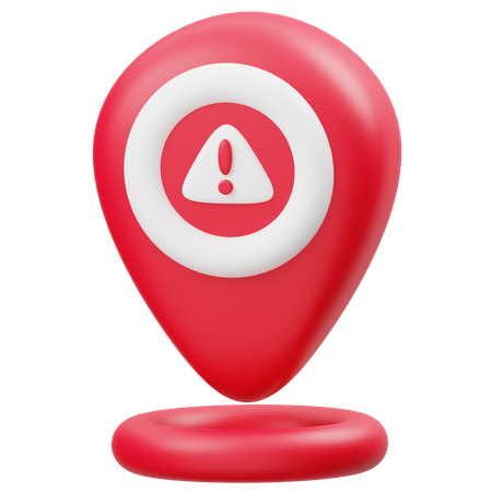Location Warning 3D Icon
