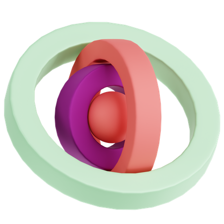 Loch Kreis abstrakte Form  3D Icon