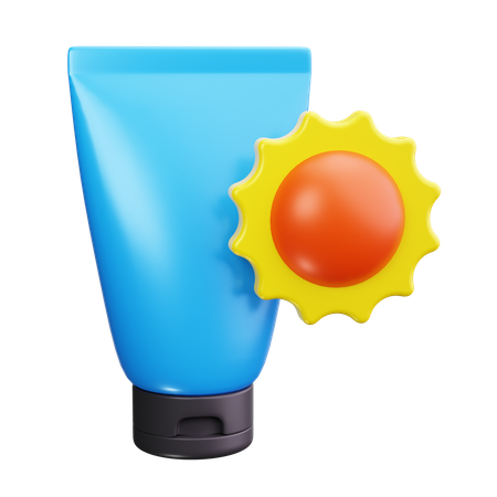 Loción de crema solar  3D Icon