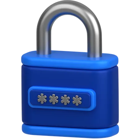 ロック  3D Icon