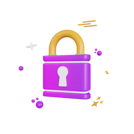 Lock  3D Illustration