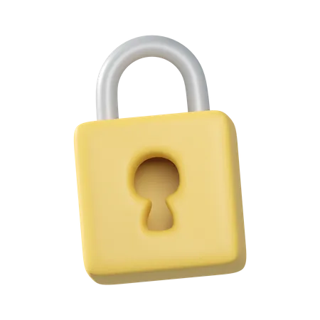 3 D Rendering Of Lock Icon Isolated 3D Illustration
