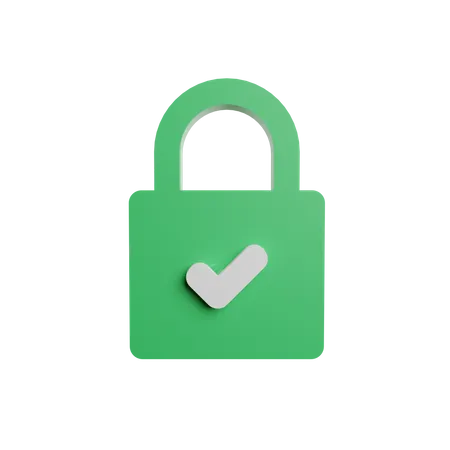 Lock Security Key 3D Logo