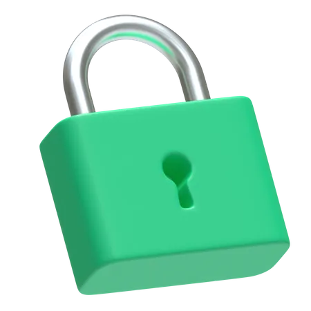Lock Icon With Keyhole 3D Icon