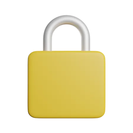 Lock Key Secure 3D Icon