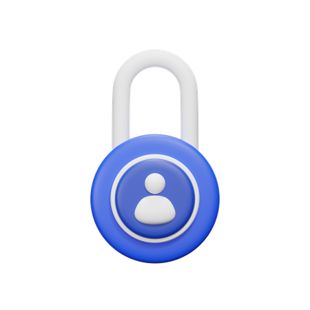 Lock Account  3D Icon