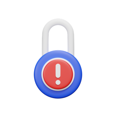 Lock Alert  3D Icon