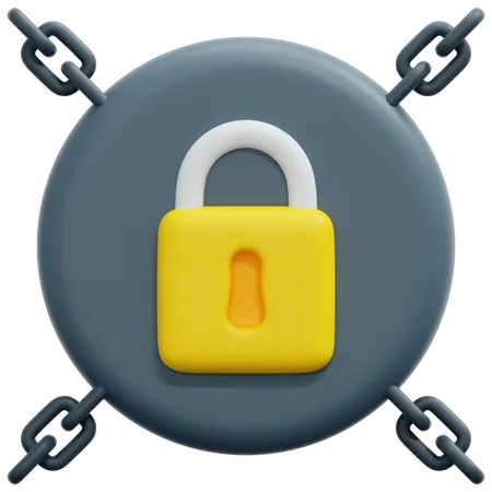 Lock And Chain  3D Icon