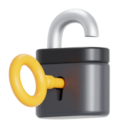 Lock and key  3D Icon