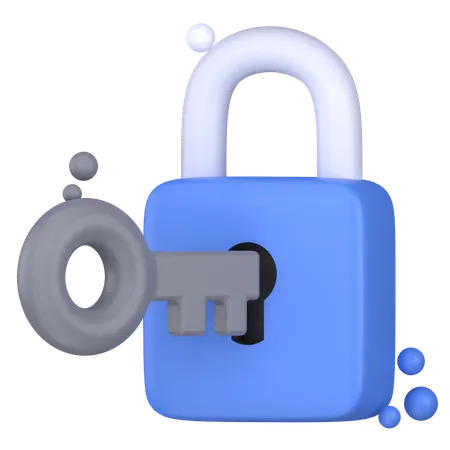 Lock and Key  3D Icon