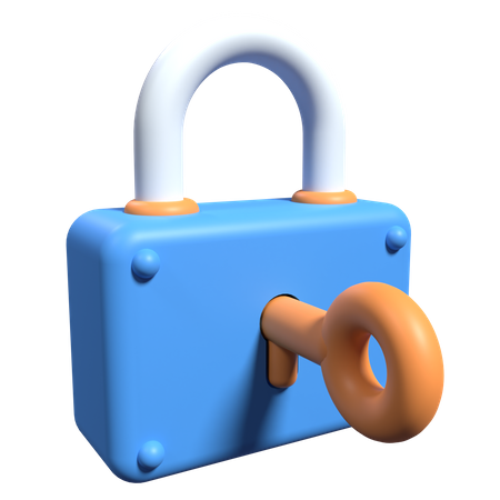 Lock And Key  3D Icon