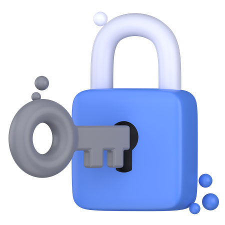 Lock and Key  3D Icon