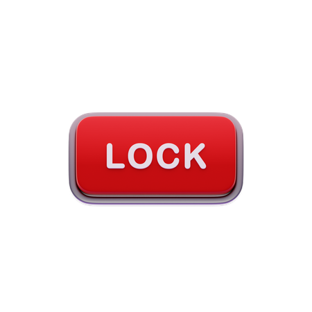 Lock button  3D Icon