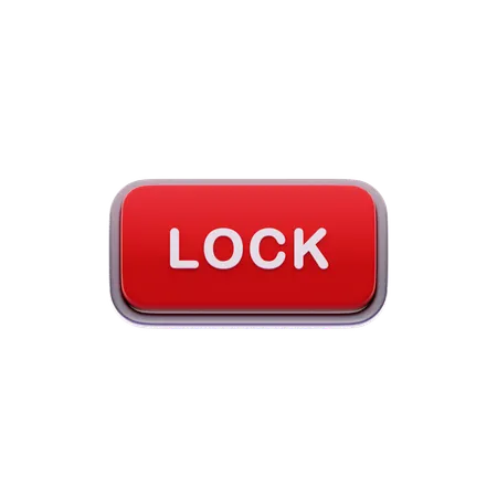 Lock button  3D Icon