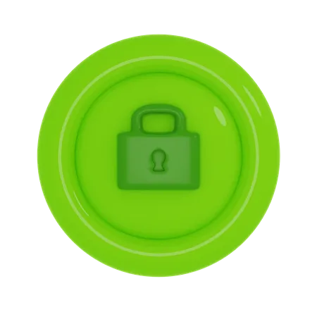 Lock Button  3D Icon