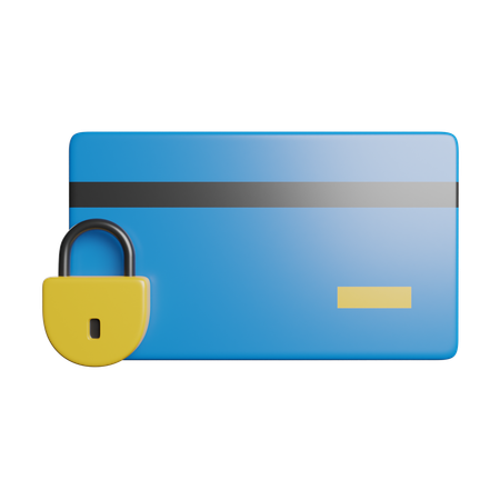 Lock card  3D Icon