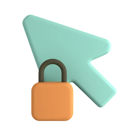 Lock Cursor  3D Icon