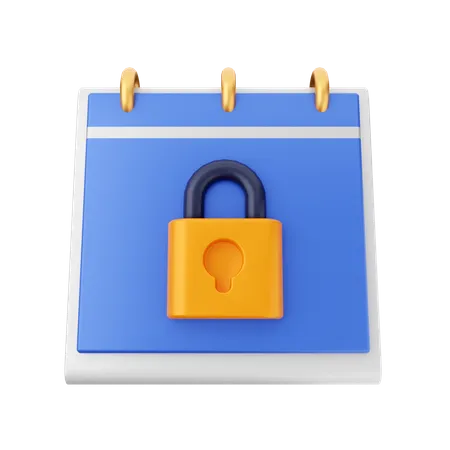 Lock Date  3D Icon