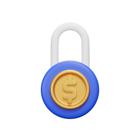 Lock Dollar  3D Icon