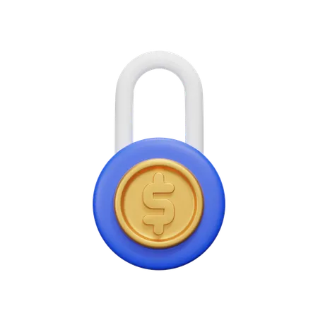 Lock Dollar  3D Icon