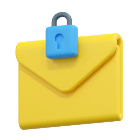 Lock email  3D Icon