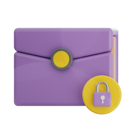 Lock Email  3D Icon