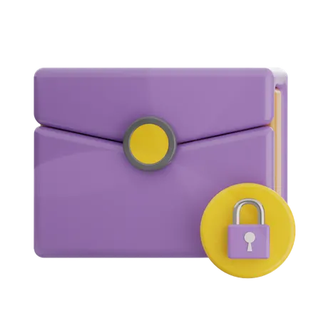 Lock Email  3D Icon