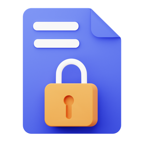 Lock file  3D Icon