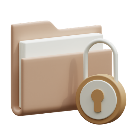 Lock File  3D Icon