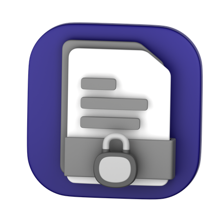 Lock FIle  3D Icon