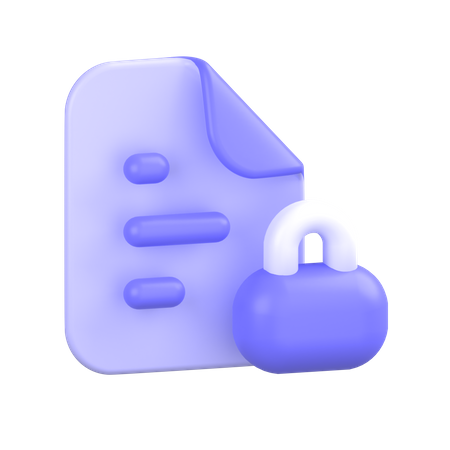 Lock-file 3D Icon