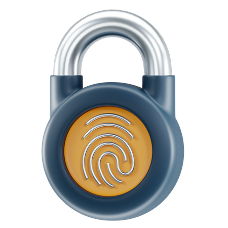 Lock Finger Print  3D Icon