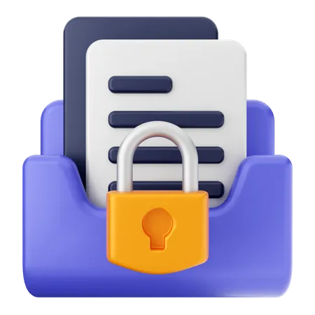 Lock Folder  3D Icon