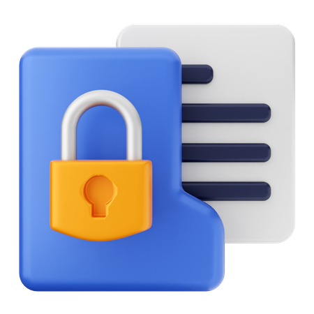 Lock Folder  3D Icon