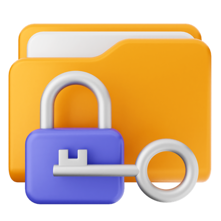 Lock Folder  3D Icon