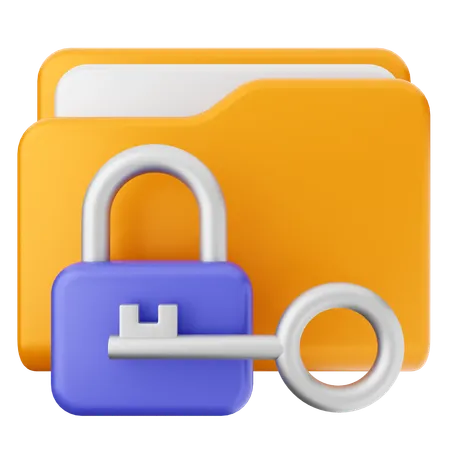 Lock Folder  3D Icon