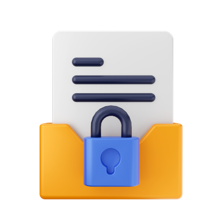 Lock Folder  3D Icon