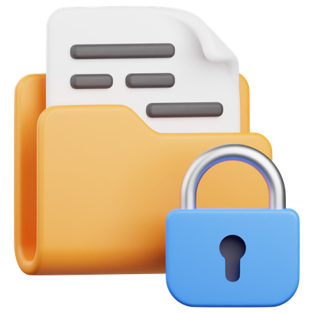 Lock Folder  3D Icon