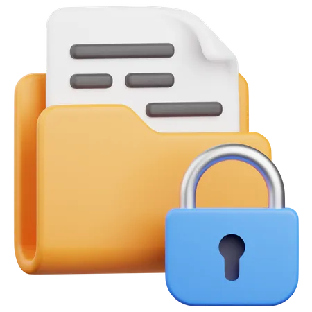 Lock Folder  3D Icon