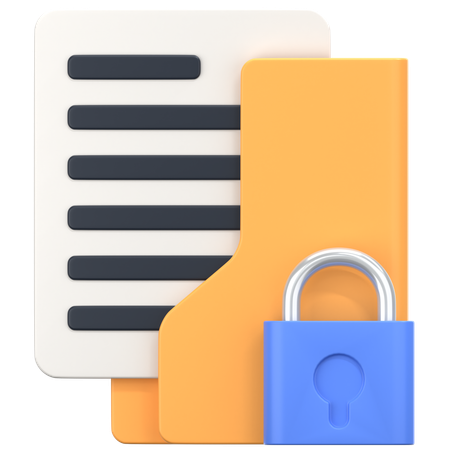 Lock Folder  3D Icon